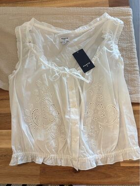 Parke x Target Womens Shell Tank Top White